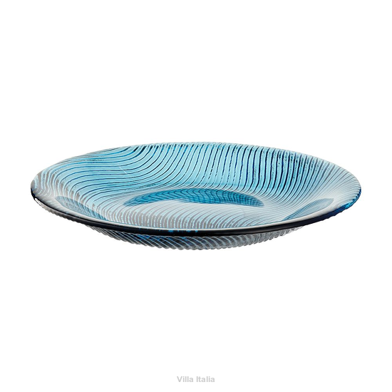 Talerzyk deserowy szklany granatowy 20 cm TWIST