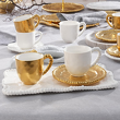 eleganckie złote kubki porcelanowe do podawania gorących napojów do jadalni Villa Italia
