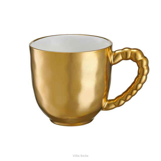 elegancki złoty kubek porcelanowy do kawy i herbaty