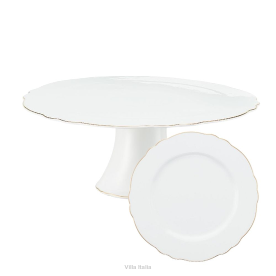 Komplet do ciasta porcelanowy na 6 osób DENISE