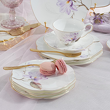 porcelanowy zestaw do herbaty ręcznie dekorowany złotem Villa Italia