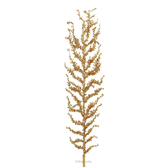 Gałązka świąteczna Liść paproci złoty 60 cm