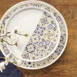 Serwis obiadowy i do herbaty porcelanowy z kubkami na 12 osób AZULEA 13