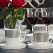 serwis kawowy na 6 osób z eleganckiej porcelany
