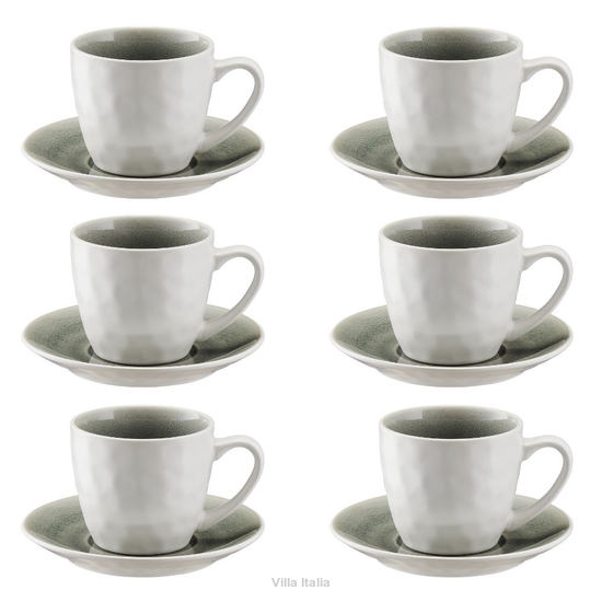 Zestaw filiżanek do kawy 240 ml 6 sztuk OPAL GREY