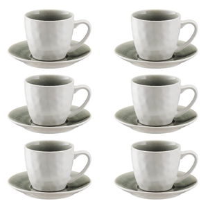 Komplet filiżanek kamionkowych 240 ml 6 sztuk OPAL GREY