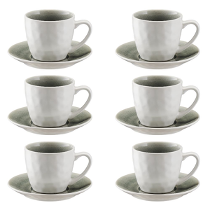 Zestaw filiżanek do kawy 240 ml 6 sztuk OPAL GREY
