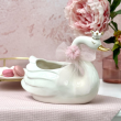 Pojemnik dekoracyjny lub osłonka na doniczkę łabędź ceramiczny UNICO 13 2