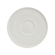 Elegancki spodek pod filiżankę porcelanową z reliefem na obrzeżach