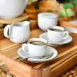 Filiżanka do espresso 100 ml porcelanowa ze spodkiem PLUS PLATIN 8