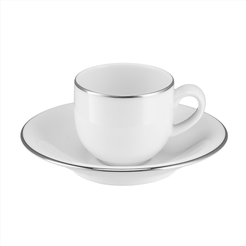 Filiżanka do espresso 100 ml porcelanowa ze spodkiem PLUS PLATIN