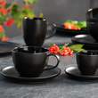 Zestaw kubków czarnych 350 ml 6 sztuk BLACK ONYX 1