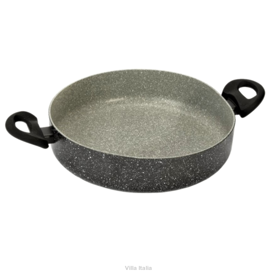 Garnek granitowy 28 cm niski MARBLE  