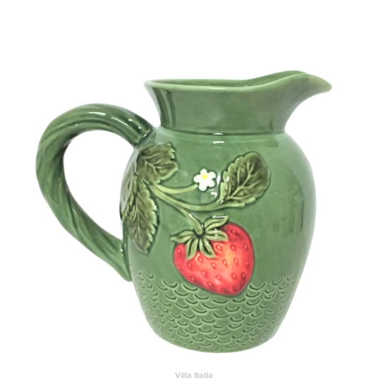 Dzbanek ceramiczny dekorowany 1,9 litra TRUSKAWKI