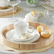 elegancki zestaw porcelanowy do serwowania napojów