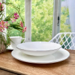 Zestaw półmisków z salaterką obiadowo przekąskowy porcelanowy UNICO 1119 1