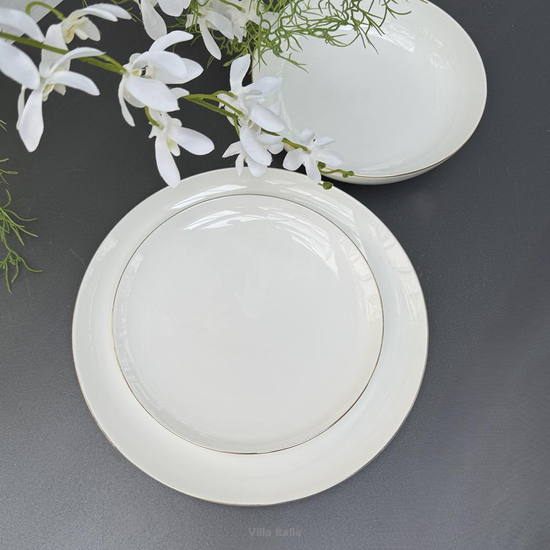 Zestaw półmisków z salaterką obiadowo przekąskowy porcelanowy UNICO 1119