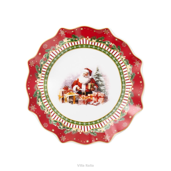 Talerzyk deserowy świąteczny porcelanowy 16,5 cm CHRISTMAS TREE