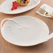 Talerz deserowy porcelanowy 22 cm z motylkiem CLARA 2