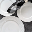 Serwis obiadowy Komplet talerzy porcelanowych dla 6 osób ROMA white 3