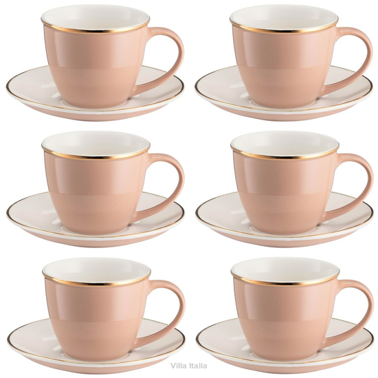 Zestaw filiżanek porcelanowych 220 ml CYNAMON