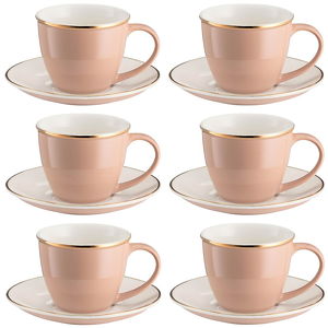 Zestaw filiżanek porcelanowych 220 ml CYNAMON