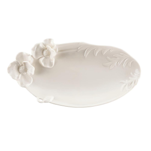 Talerz do ciasta Półmisek porcelanowy 30 cm CLARA Ivory