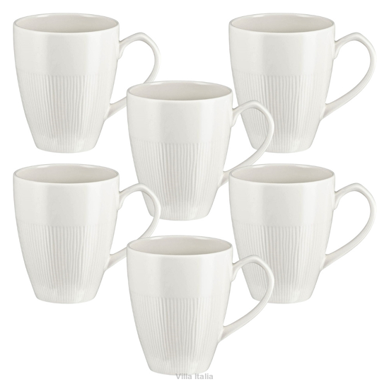 KOMPLET sześciu kubków ceramicznych