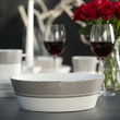 salaterka do sałaty z platynową dekoracją