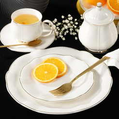 Zestaw do ciasta porcelanowy na 6 osób SANDRINE