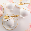 Filiżanka do kawy lub herbaty porcelanowa 220 ml ze spodkiem OPERA GOLD 6