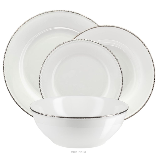 zestaw obiadowy z porcelany kostnej