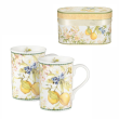 Kubki porcelanowe zestaw dla dwojga 2 kubki LEMON 1
