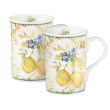 Kubki porcelanowe zestaw dla dwojga 2 kubki LEMON 2