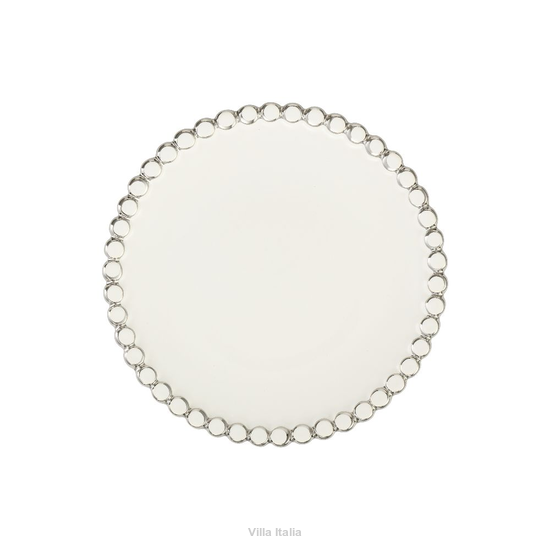 talerz deserowy biały