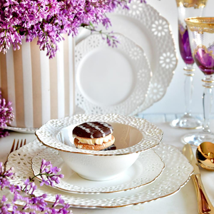Serwis obiadowy na 6 osób porcelanowy LORETTA