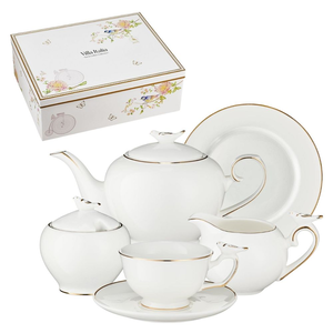 Serwis do herbaty na 6 osób porcelanowy Zestaw prezentowy PIAF