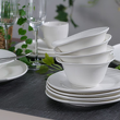 komplet talerzy porcelanowych na 6 osób do nowoczesnej zastawy stołowej