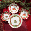Talerzyk deserowy świąteczny porcelanowy 16,5 cm CHRISTMAS TREE 1