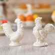 Zestaw porcelanowy kogutki Solniczka i pieprzniczka CLARA Ivory 2