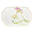 patera do podawania ciasta zdobiona złotem porcelanowa