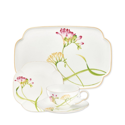 Zestaw do herbaty z paterą na 6 osób porcelanowy AROMA di FRESIA