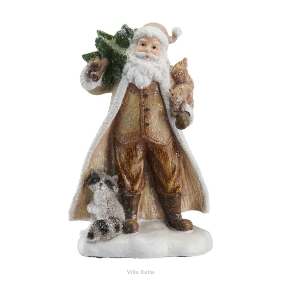 Mikołaj z choinką Figurka świąteczna 26 cm GIVRE