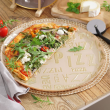 Talerz do pizzy 34 cm Półmisek okrągły szklany PIZZA Cream 1