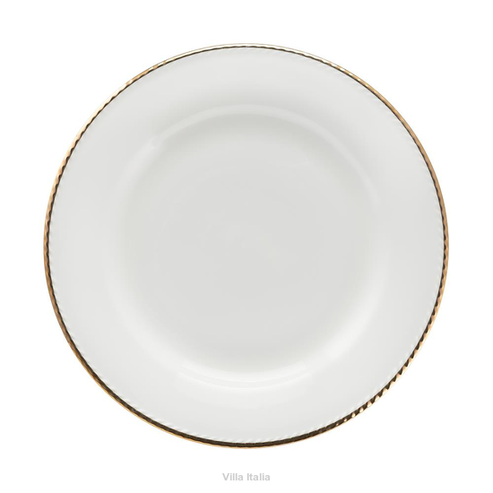 elegancki talerz porcelanowy ze złotem