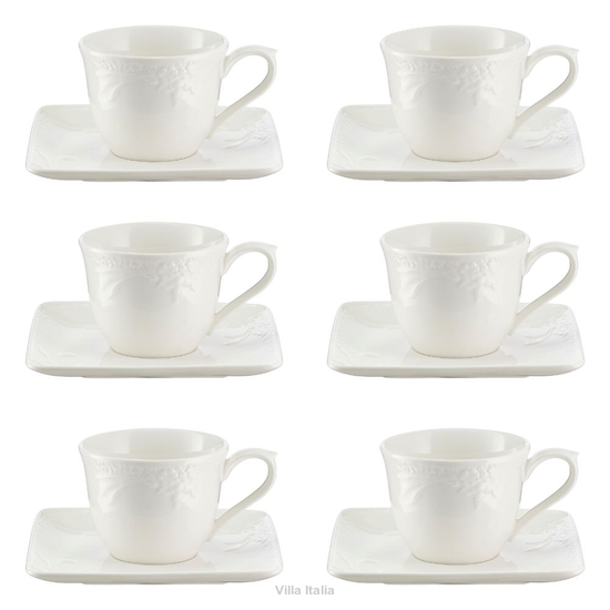 Komplet filiżanek porcelanowych 180 ml 6 sztuk MARIETTA