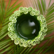 Zielony wazon porcelanowy 28 cm LEYLA 2