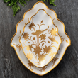 Talerz dekoracyjny porcelanowy 41 cm zdobiony złotem CESARE 6