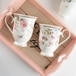 kubki ręcznie malowane złotem z porcelany na stół