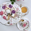 stylowa porcelanowa filiżanka do herbaty ręcznie malowana złotem do jadalni